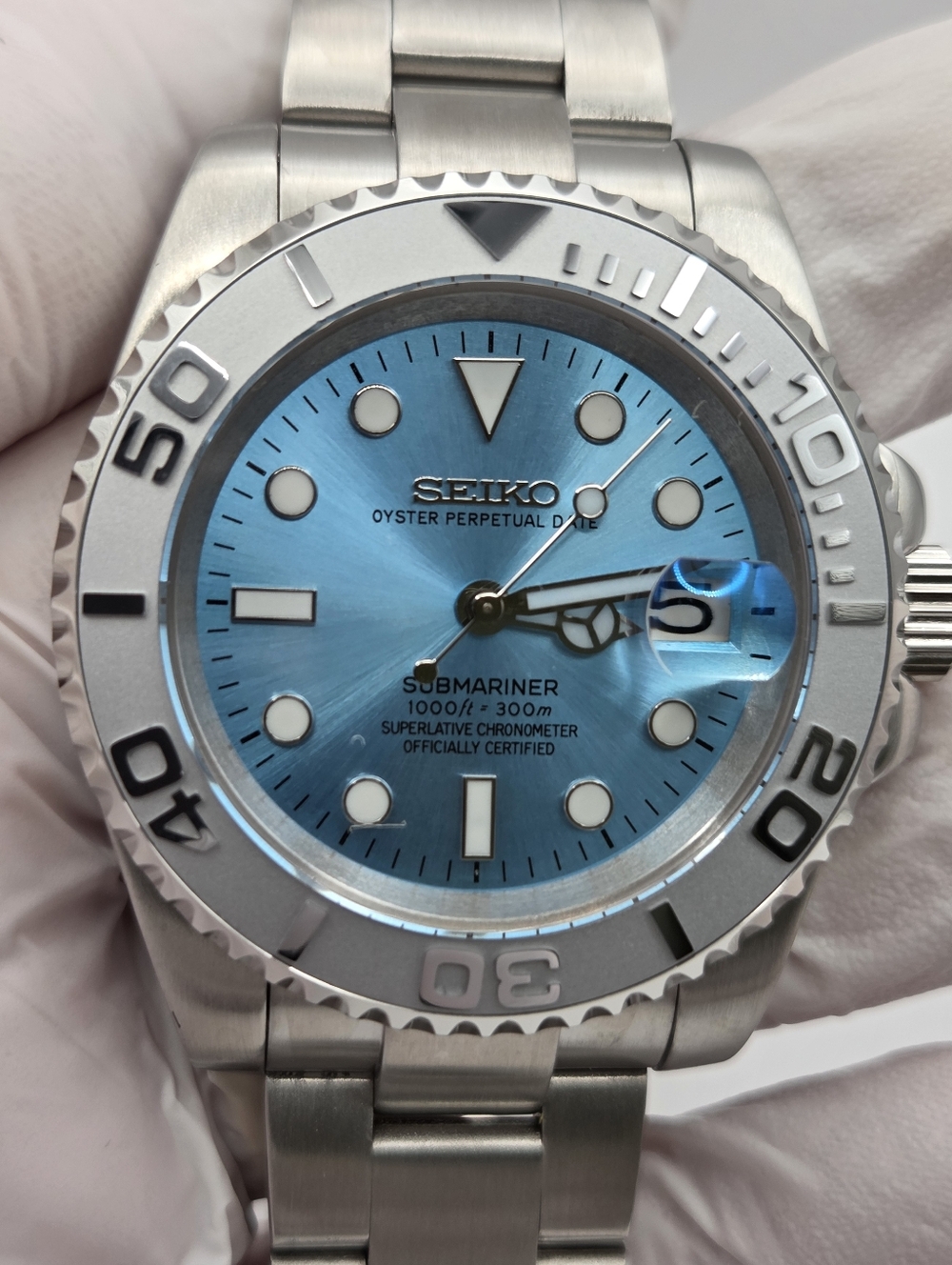 New Custom 40mm SeikoMod Automatic Watch Dive Watch